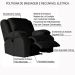 Poltrona do Papai Reclinável Elétrica com Massagem Magnum Veludo Marrom G23 - Gran Belo