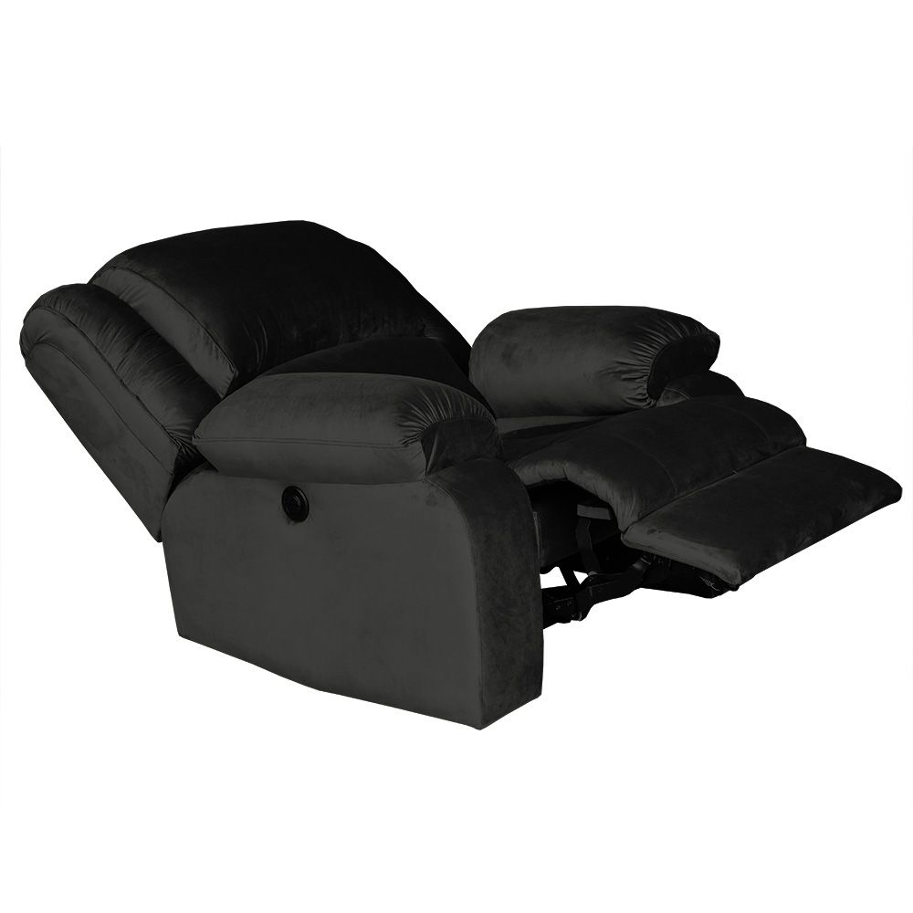 Poltrona do Papai Reclinável Elétrica com Massagem Magnum Veludo Marrom G23 - Gran Belo