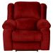 Poltrona do Papai Reclinável Elétrica com Massagem Magnum Veludo Vermelho G23 - Gran Belo