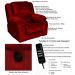Poltrona do Papai Reclinável Elétrica com Massagem Magnum Veludo Vermelho G23 - Gran Belo