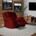 Poltrona do Papai Reclinável Elétrica com Massagem Magnum Veludo Vermelho G23 - Gran Belo