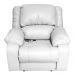 Poltrona do Papai Reclinável Elétrica com Massagem e USB Magnum PU Sintético Branco G23 - Gran Belo