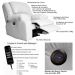 Poltrona do Papai Reclinável Elétrica com Massagem e USB Magnum PU Sintético Branco G23 - Gran Belo
