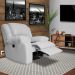 Poltrona do Papai Reclinável Elétrica com Massagem e USB Magnum PU Sintético Branco G23 - Gran Belo