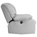 Poltrona do Papai Reclinável Elétrica com Massagem e USB Magnum PU Sintético Branco G23 - Gran Belo