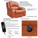Poltrona do Papai Reclinável Elétrica com Massagem e USB Magnum PU Sintético Caramelo - Gran Belo