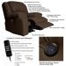 Poltrona do Papai Reclinável Elétrica com Massagem e USB Magnum PU Sintético Marrom Fosco G23 - Gran Belo