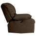 Poltrona do Papai Reclinável Elétrica com Massagem e USB Magnum PU Sintético Marrom Fosco G23 - Gran Belo