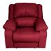 Poltrona do Papai Reclinável Elétrica com Massagem e USB Magnum PU Sintético Vermelho G23 - Gran Belo