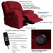Poltrona do Papai Reclinável Elétrica com Massagem e USB Magnum PU Sintético Vermelho G23 - Gran Belo