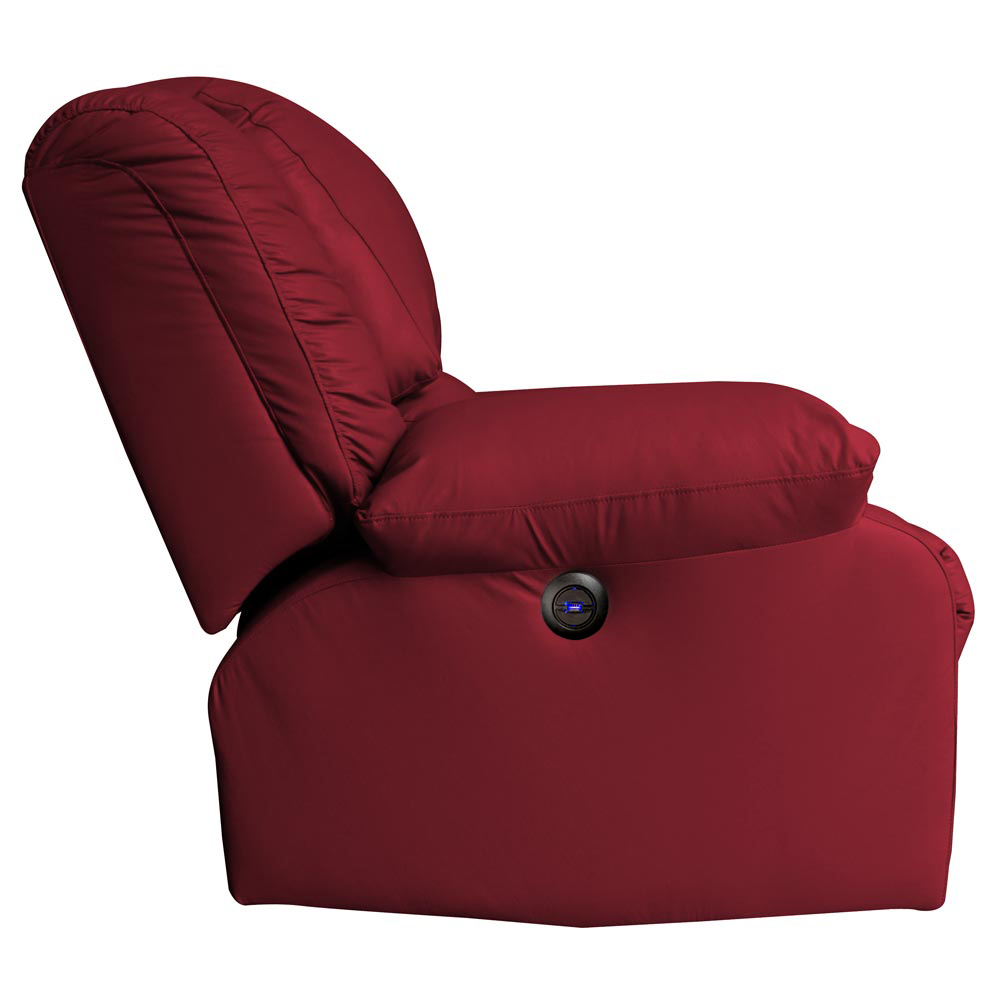 Poltrona do Papai Reclinável Elétrica com Massagem e USB Magnum PU Sintético Vermelho G23 - Gran Belo