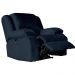 Poltrona do Papai Reclinável Elétrica com Massagem e USB Magnum Veludo Azul Clássico G23 - Gran Belo