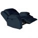 Poltrona do Papai Reclinável Elétrica com Massagem e USB Magnum Veludo Azul Clássico G23 - Gran Belo