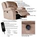 Poltrona do Papai Reclinável Elétrica com Massagem e USB Magnum Veludo Creme G23 - Gran Belo