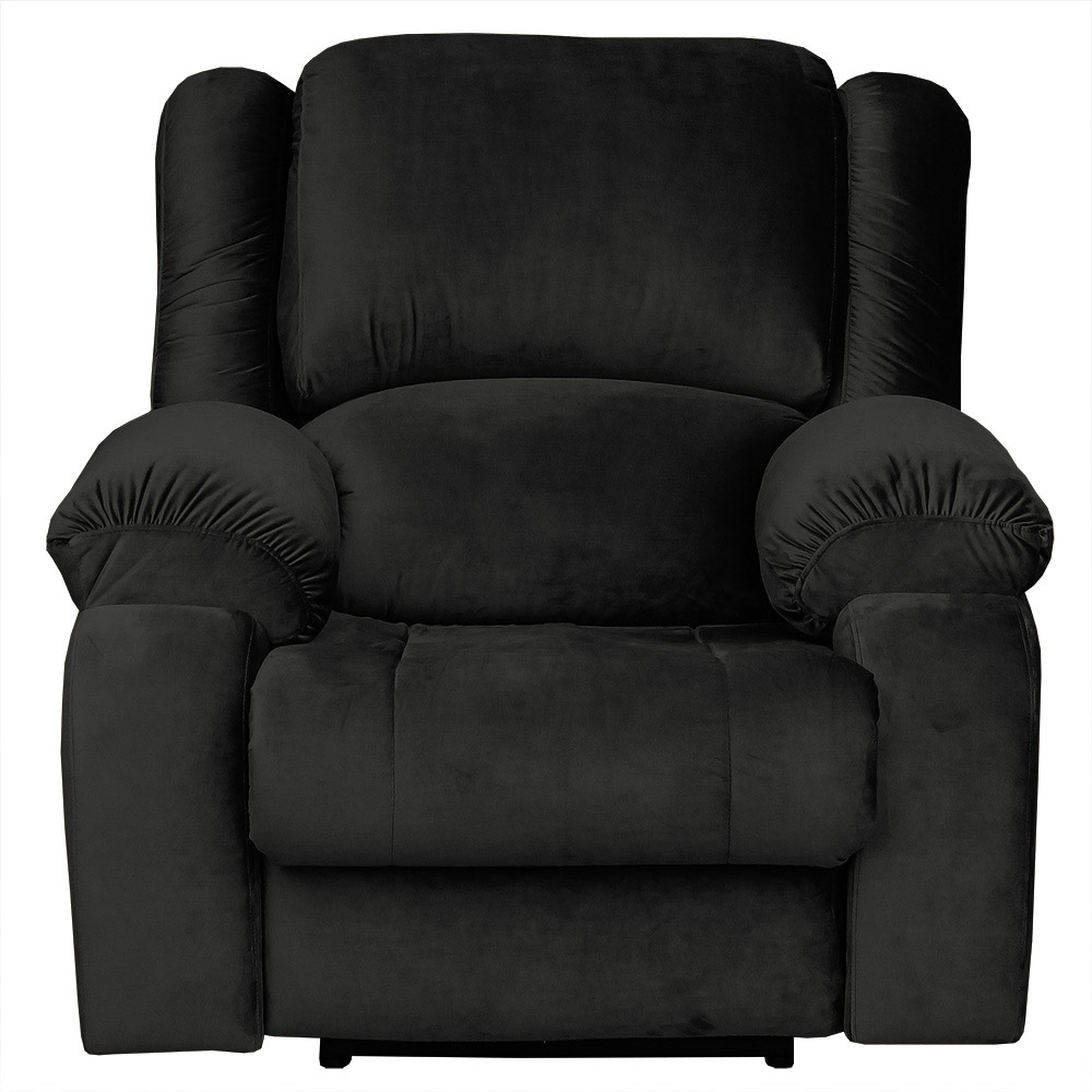 Poltrona do Papai Reclinável Elétrica com Massagem e USB Magnum Veludo Marrom G23 - Gran Belo