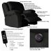 Poltrona do Papai Reclinável Elétrica com Massagem e USB Magnum Veludo Marrom G23 - Gran Belo