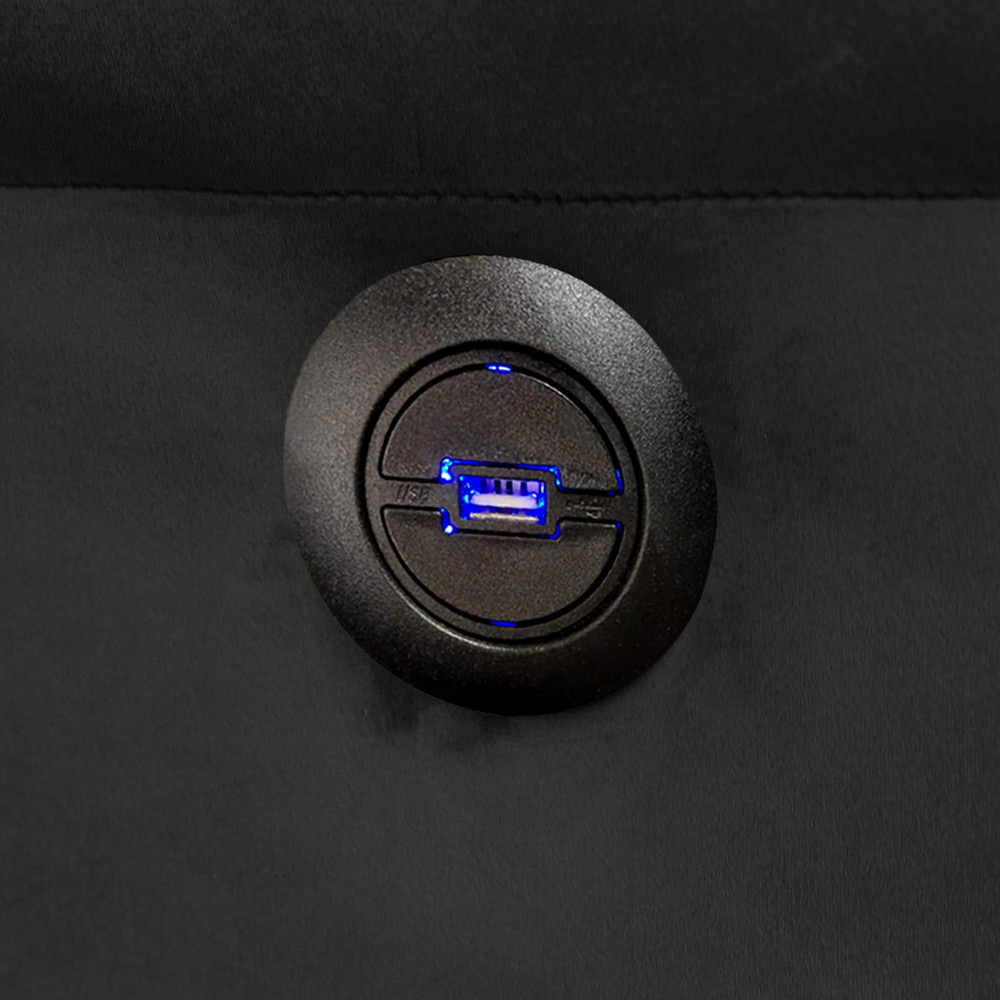 Poltrona do Papai Reclinável Elétrica com Massagem e USB Magnum Veludo Marrom G23 - Gran Belo