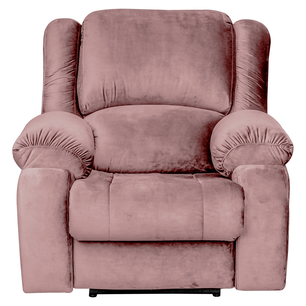 Poltrona do Papai Reclinável Elétrica com Massagem e USB Magnum Veludo Rosê G23 - Gran Belo