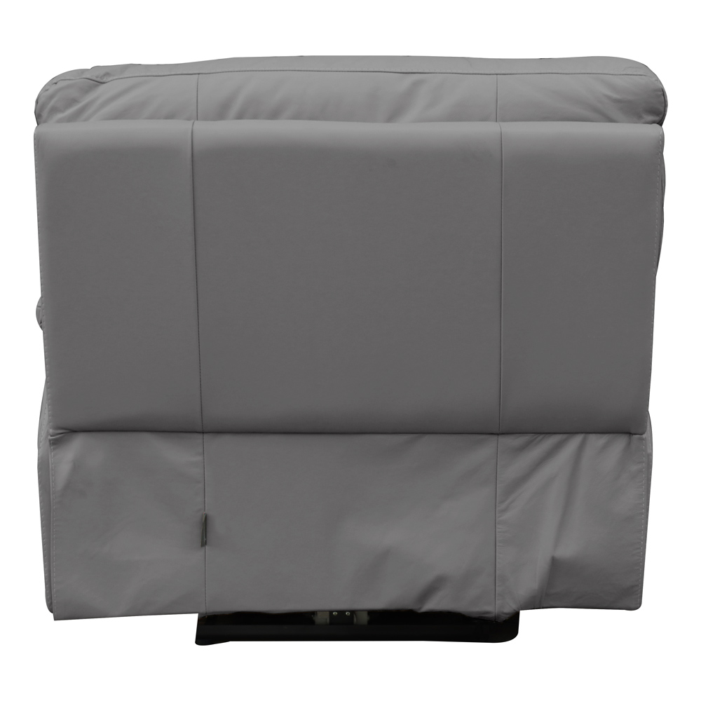 Poltrona do Papai Reclinável Elétrico Asmará Power Touch Couro Cinza G43 - Gran Belo