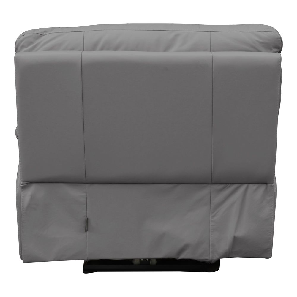 Poltrona do Papai Reclinável Elétrico Asmará Power Touch Small Couro Cinza G43 - Gran Belo