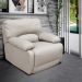 Poltrona do Papai Reclinável Elétrico Asmará Power Touch Small Couro Off White G43 - Gran Belo