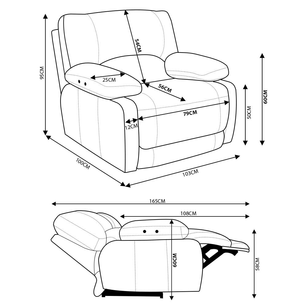 Poltrona do Papai Reclinável Elétrico Asmará Power Touch Small Couro Off White G43 - Gran Belo