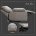Poltrona do Papai Reclinável Elétrico Asmará Power Touch Small Couro Off White G43 - Gran Belo