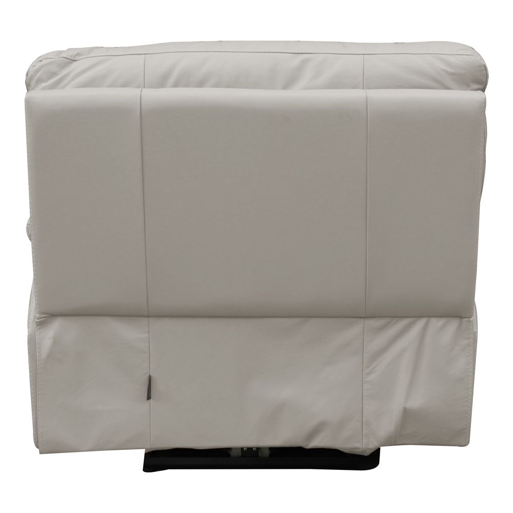 Poltrona do Papai Reclinável Elétrico Asmará Power Touch Small Couro Off White G43 - Gran Belo