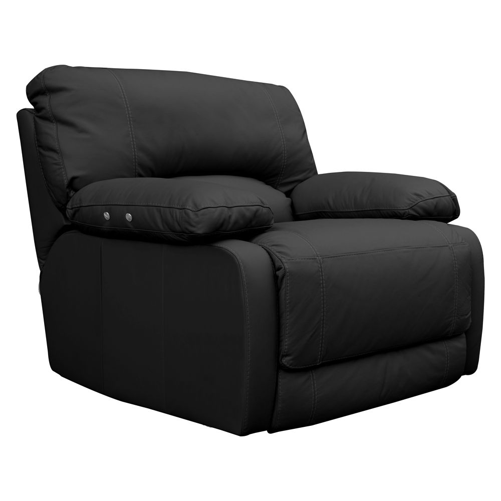 Poltrona do Papai Reclinável Elétrico Asmará Power Touch Small Couro Preto G43 - Gran Belo