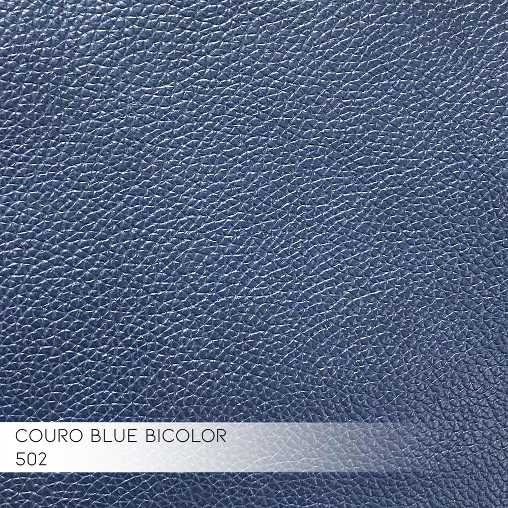 Poltrona do Papai Reclinável Giratória Armênia Glider Mecânico Couro Azul G40 - Gran Belo