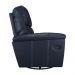 Poltrona do Papai Reclinável Giratória Armênia Glider Mecânico Couro Azul G40 - Gran Belo