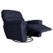 Poltrona do Papai Reclinável Giratória Armênia Glider Mecânico Couro Azul G40 - Gran Belo
