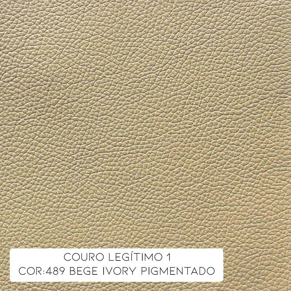 Poltrona do Papai Reclinável Giratória Armênia Glider Mecânico Couro Bege G40 - Gran Belo
