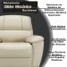 Poltrona do Papai Reclinável Giratória Armênia Glider Mecânico Couro Off White G40 - Gran Belo