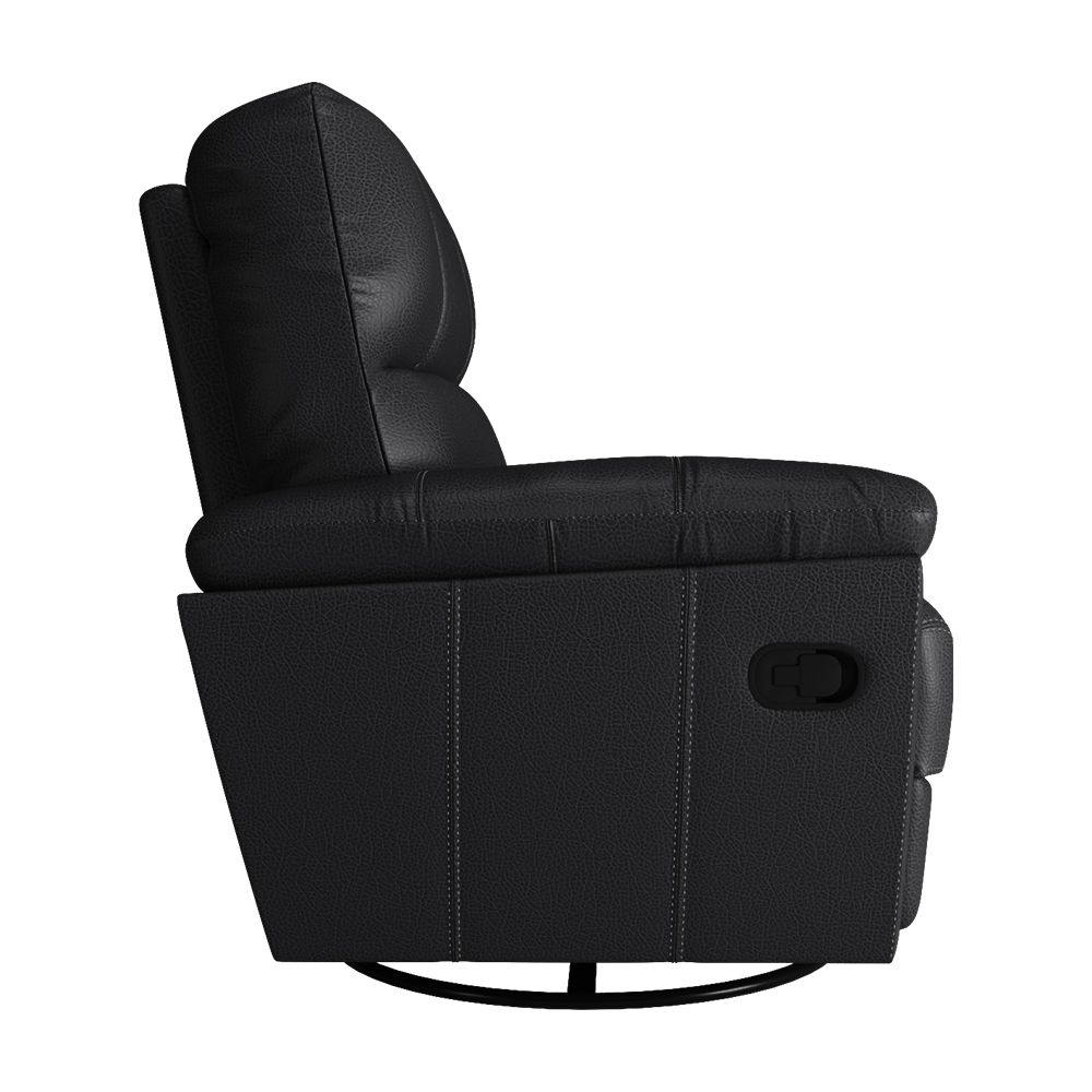 Poltrona do Papai Reclinável Giratória Glider Mecânico Armênia Couro Preto G40 - Gran Belo