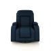 Poltrona do Papai Reclinável Giratória e Balanço Sala de Cinema Crihs Manual Glider PU Azul G23 - Gran Belo