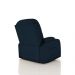 Poltrona do Papai Reclinável Giratória e Balanço Sala de Cinema Crihs Manual Glider PU Azul G23 - Gran Belo
