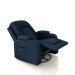 Poltrona do Papai Reclinável Giratória e Balanço Sala de Cinema Crihs Manual Glider PU Azul G23 - Gran Belo