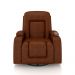 Poltrona do Papai Reclinável Giratória e Balanço Sala de Cinema Crihs Manual Glider PU Caramelo Brilho G23 - Gran Belo