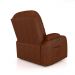 Poltrona do Papai Reclinável Giratória e Balanço Sala de Cinema Crihs Manual Glider PU Caramelo Brilho G23 - Gran Belo