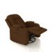 Poltrona do Papai Reclinável Giratória e Balanço Sala de Cinema Crihs Manual Glider PU Caramelo G23 - Gran Belo