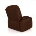 Poltrona do Papai Reclinável Giratória e Balanço Sala de Cinema Crihs Manual Glider PU Marrom Brilho G23 - Gran Belo