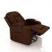 Poltrona do Papai Reclinável Giratória e Balanço Sala de Cinema Crihs Manual Glider PU Marrom Brilho G23 - Gran Belo