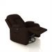 Poltrona do Papai Reclinável Giratória e Balanço Sala de Cinema Crihs Manual Glider PU Marrom G23 - Gran Belo