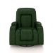 Poltrona do Papai Reclinável Giratória e Balanço Sala de Cinema Crihs Manual Glider PU Verde G23 - Gran Belo