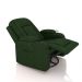 Poltrona do Papai Reclinável Giratória e Balanço Sala de Cinema Crihs Manual Glider PU Verde G23 - Gran Belo
