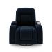 Poltrona do Papai Reclinável Giratória e Balanço Sala de Cinema Crihs Manual Glider Veludo Azul G23 - Gran Belo