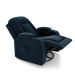 Poltrona do Papai Reclinável Giratória e Balanço Sala de Cinema Crihs Manual Glider Veludo Azul G23 - Gran Belo