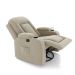 Poltrona do Papai Reclinável Giratória e Balanço Sala de Cinema Crihs Manual Glider Veludo Bege G23 - Gran Belo