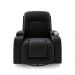 Poltrona do Papai Reclinável Giratória e Balanço Sala de Cinema Crihs Manual Glider Veludo Cinza G23 - Gran Belo
